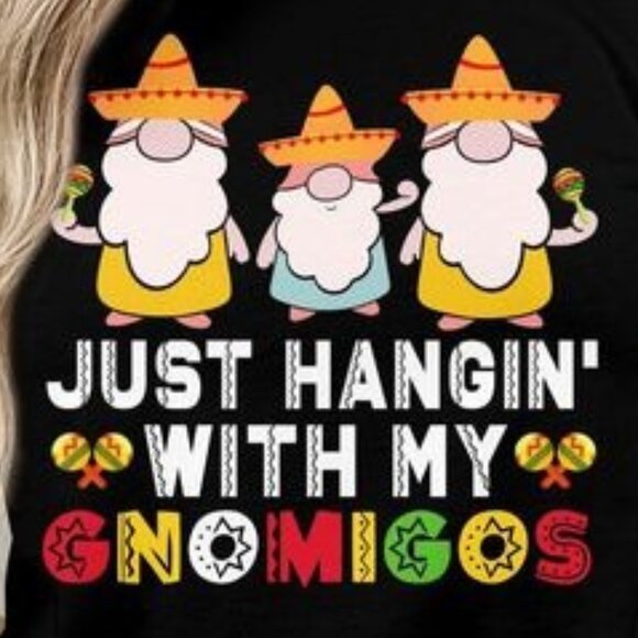 Gnomigos Gnomes T-Shirt, Gnome Lover Gift T-Shirt, Mexican Amigos T-Shirt - Picture 2 of 5